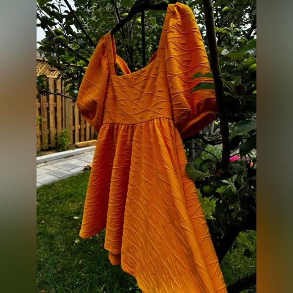 FREE PEOPLE Violet Mini Dress - Carrot Ginger - Size L - Picture 7 of 15